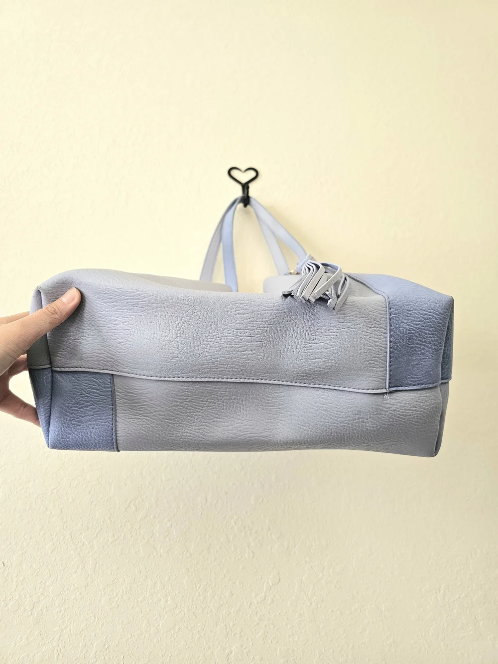 Light Blue Women's Tassel Tote Bag EUC